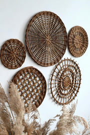 Wicker Wall Basket | Rattan Wall Decor | Bamboo Basket Decor - Adah - Luxury Rattan Handicrafts 