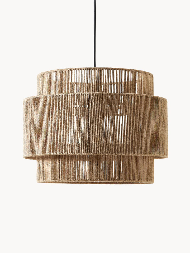 Jute Hanging Light for Bedroom | Natural Pendant Lamp - Niall