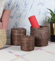 Rattan Planter | Cane Laundry Bin | Bamboo toy Storage - Mahika by Luxury Rattan Handicrafts 