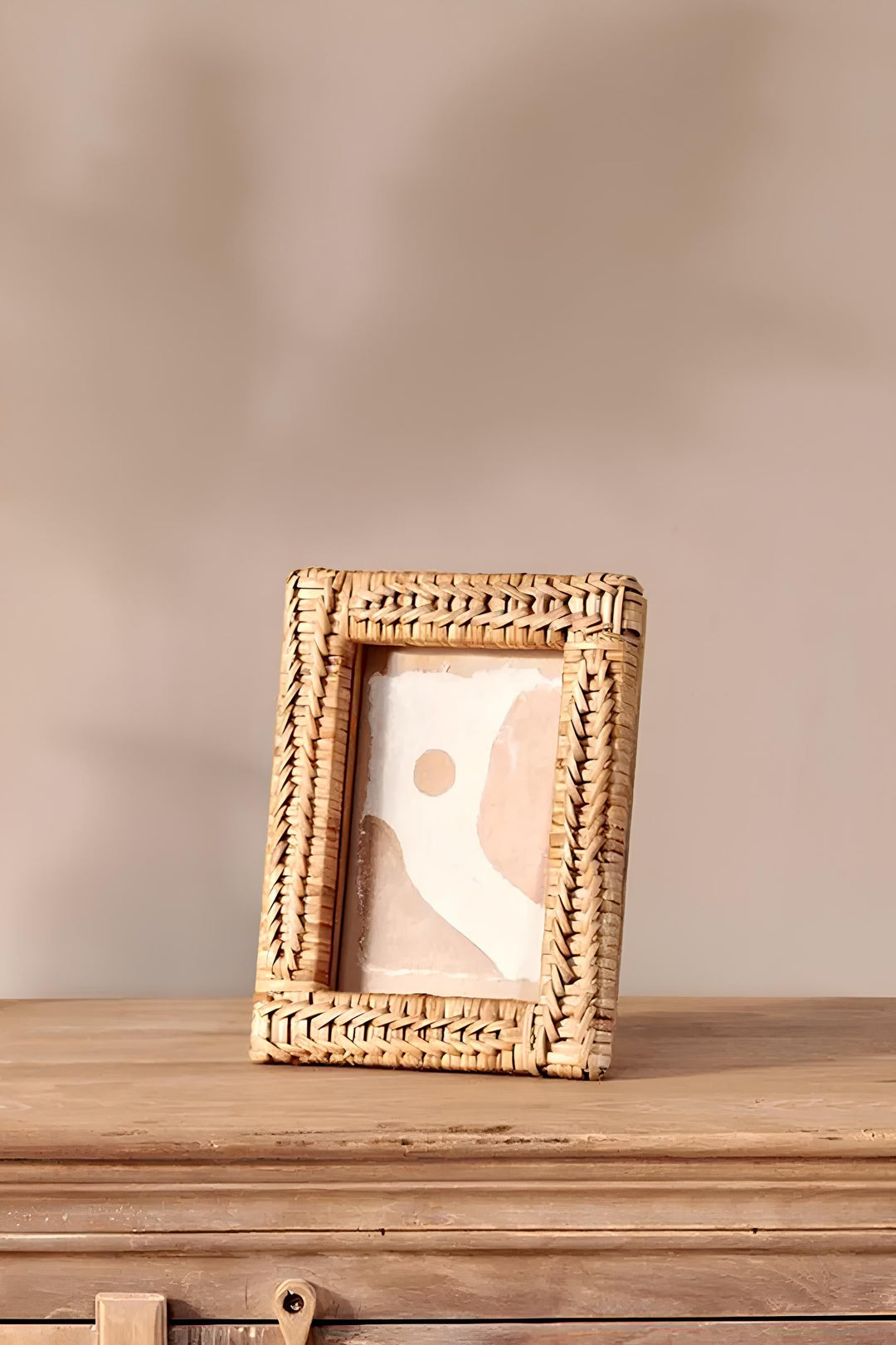 Rattan Photo Frame 5x7 Inch for Home - Dashwoode