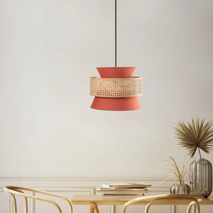 Rattan Hanging Light for Dining Room | Cane Pendant Lamp - Hana