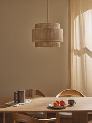 Jute Hanging Light for Bedroom | Natural Pendant Lamp - Niall