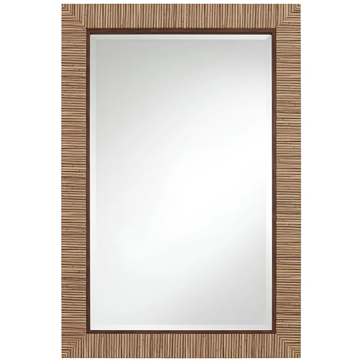Bamboo Wall Mirror 24" W x 36" H for Living Room - Tobin