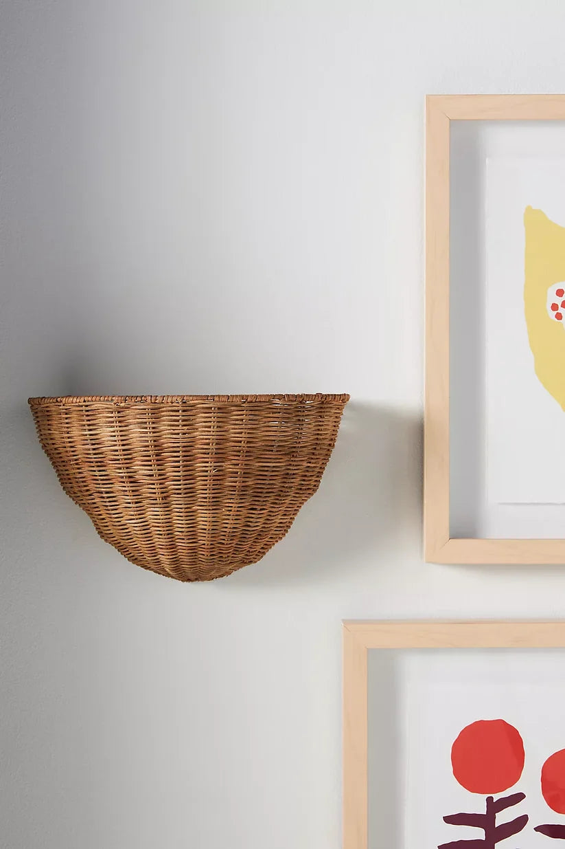 Bamboo Wall Lamp for Bedroom | Jute Wall Light - Oakes