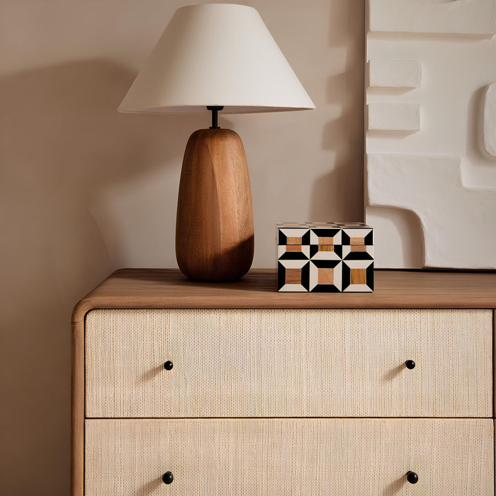 Rattan & Bamboo Table Lamp for Bedroom - Anaisha