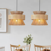 Rattan Hanging Light for Dining Room | Bamboo Pendant Lamp - Yorik