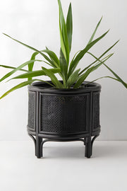 Rattan Plant Pot | Cane Flower Pot with Stand - Adah by Luxury Rattan Handicrafts 