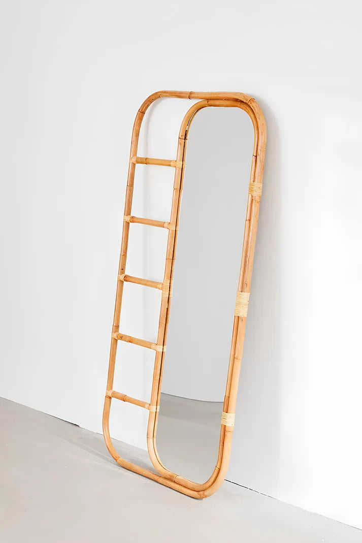 Rattan Wall Mirror for Living Room - Rebecca