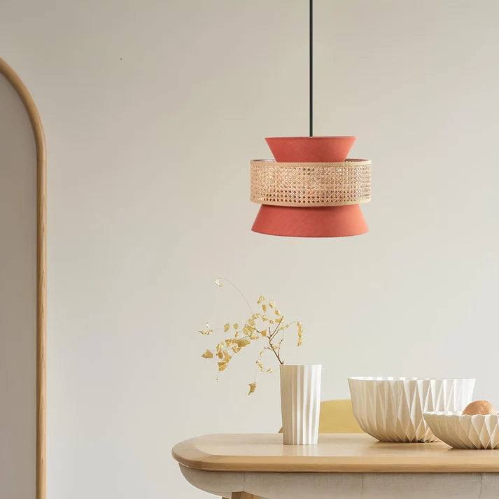 Rattan Hanging Light for Dining Room | Cane Pendant Lamp - Hana