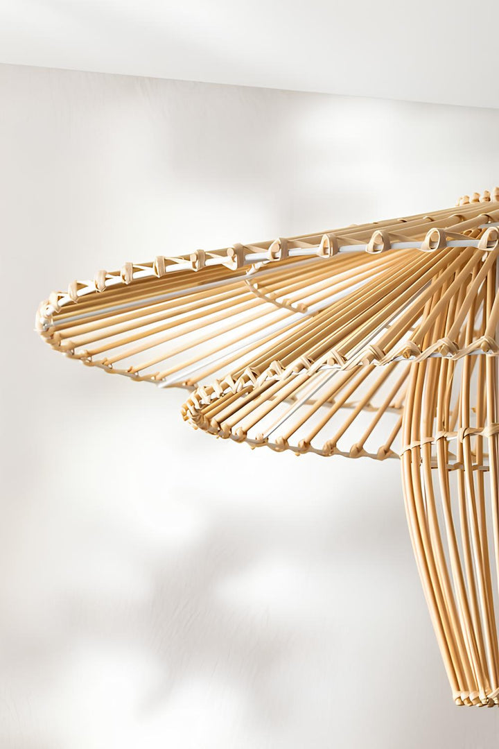 Bamboo Hanging Light for Bedroom | Cane Pendant Lamp - Adah