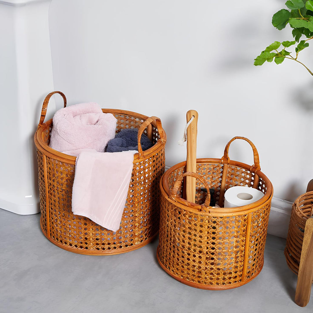 Rattan & Bamboo Planter for Living Room - Taara