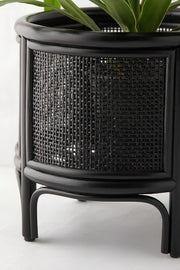 Rattan Plant Pot | Cane Flower Pot with Stand - Adah by Luxury Rattan Handicrafts 