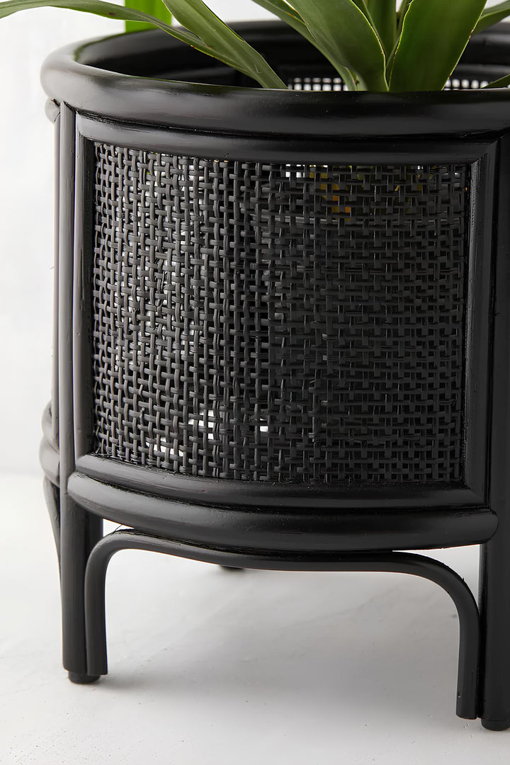 Rattan Plant Pot | Cane Flower Pot with Stand - Adah by Luxury Rattan Handicrafts 