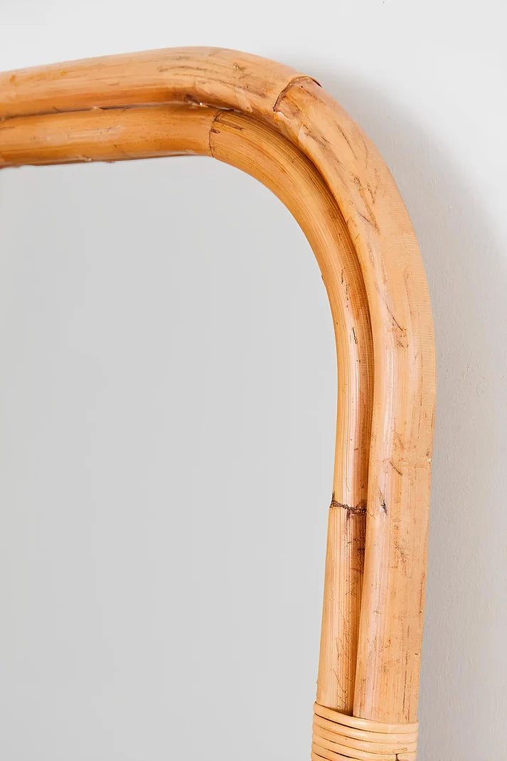 Rattan Wall Mirror for Living Room - Rebecca