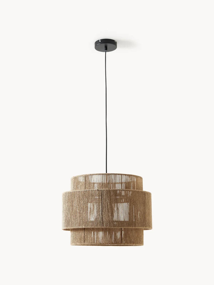 Jute Hanging Light for Bedroom | Natural Pendant Lamp - Niall