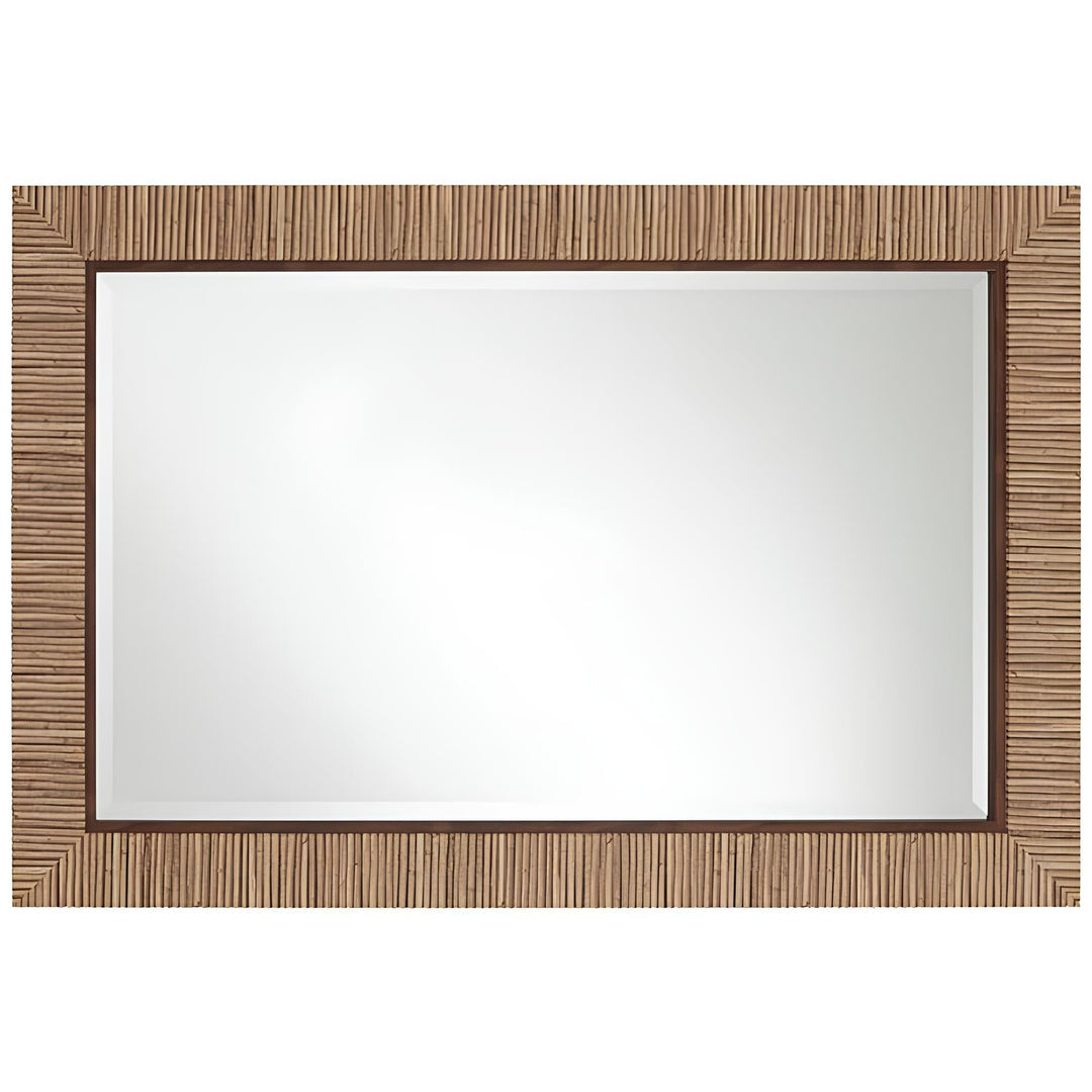 Bamboo Wall Mirror 24" W x 36" H for Living Room - Tobin