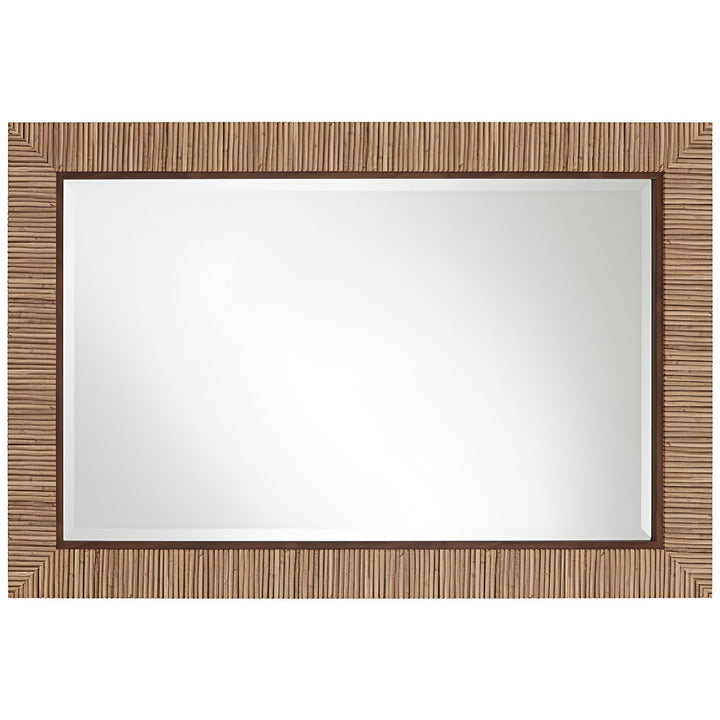 Bamboo Wall Mirror 24" W x 36" H for Living Room - Tobin