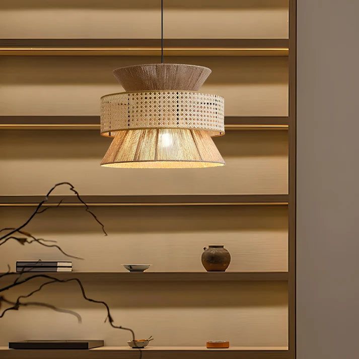 Rattan Hanging Light for Dining Room | Bamboo Pendant Lamp - Yorik