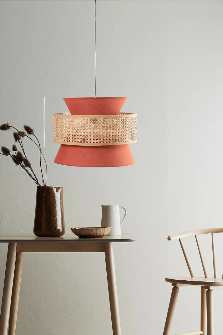 Rattan Hanging Light for Dining Room | Cane Pendant Lamp - Hana