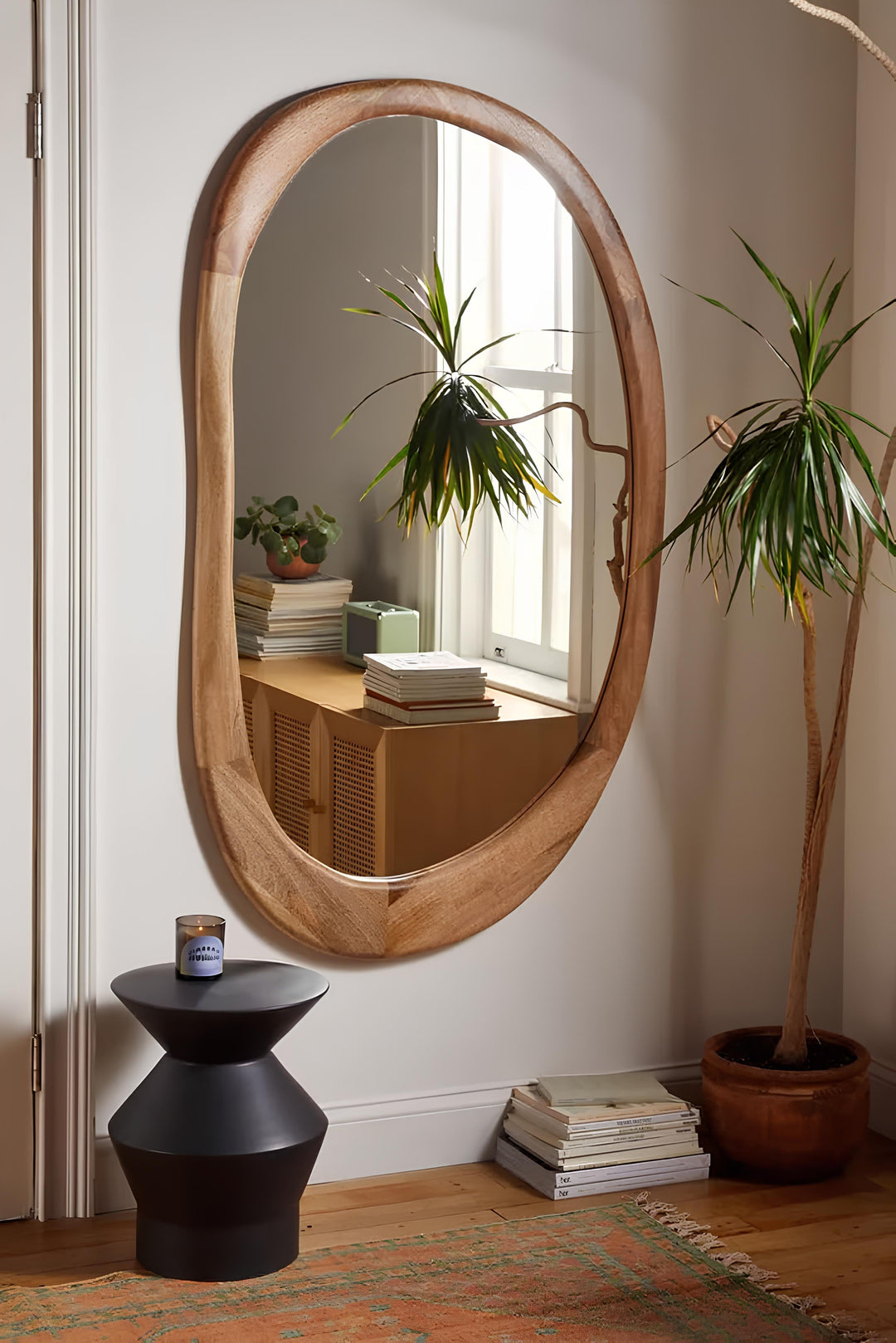 Bamboo Wall Mirror for Living Room - Hadayat