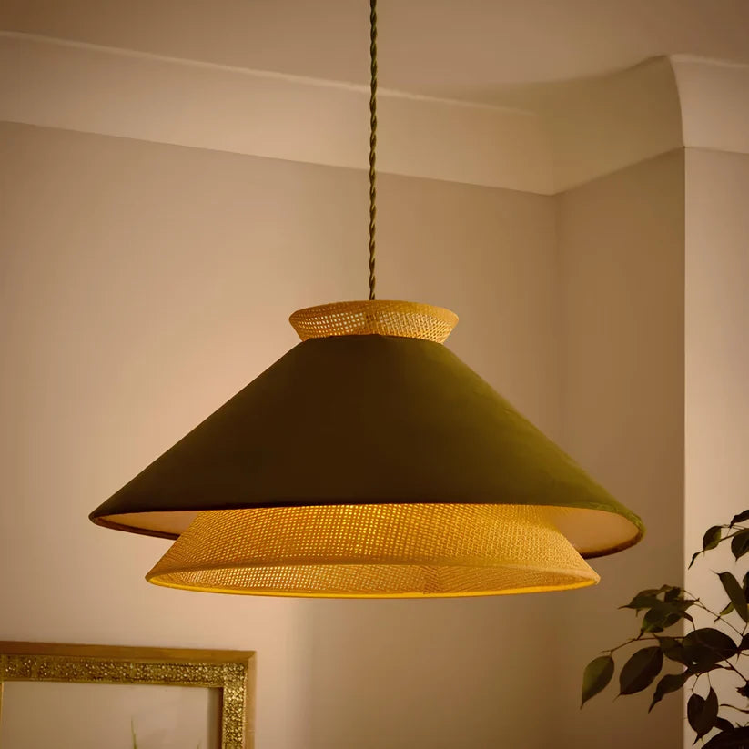 Wicker Hanging Light for Living Room- Simbaa