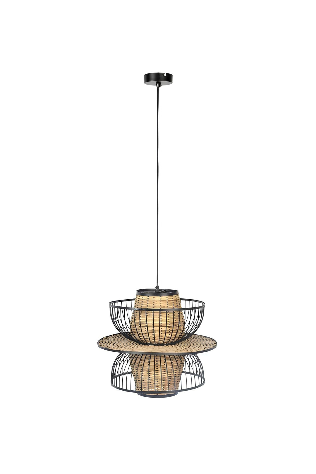 Rattan & Bamboo Hanging Light for Kitchen | Pendant Lamp - Rhydian