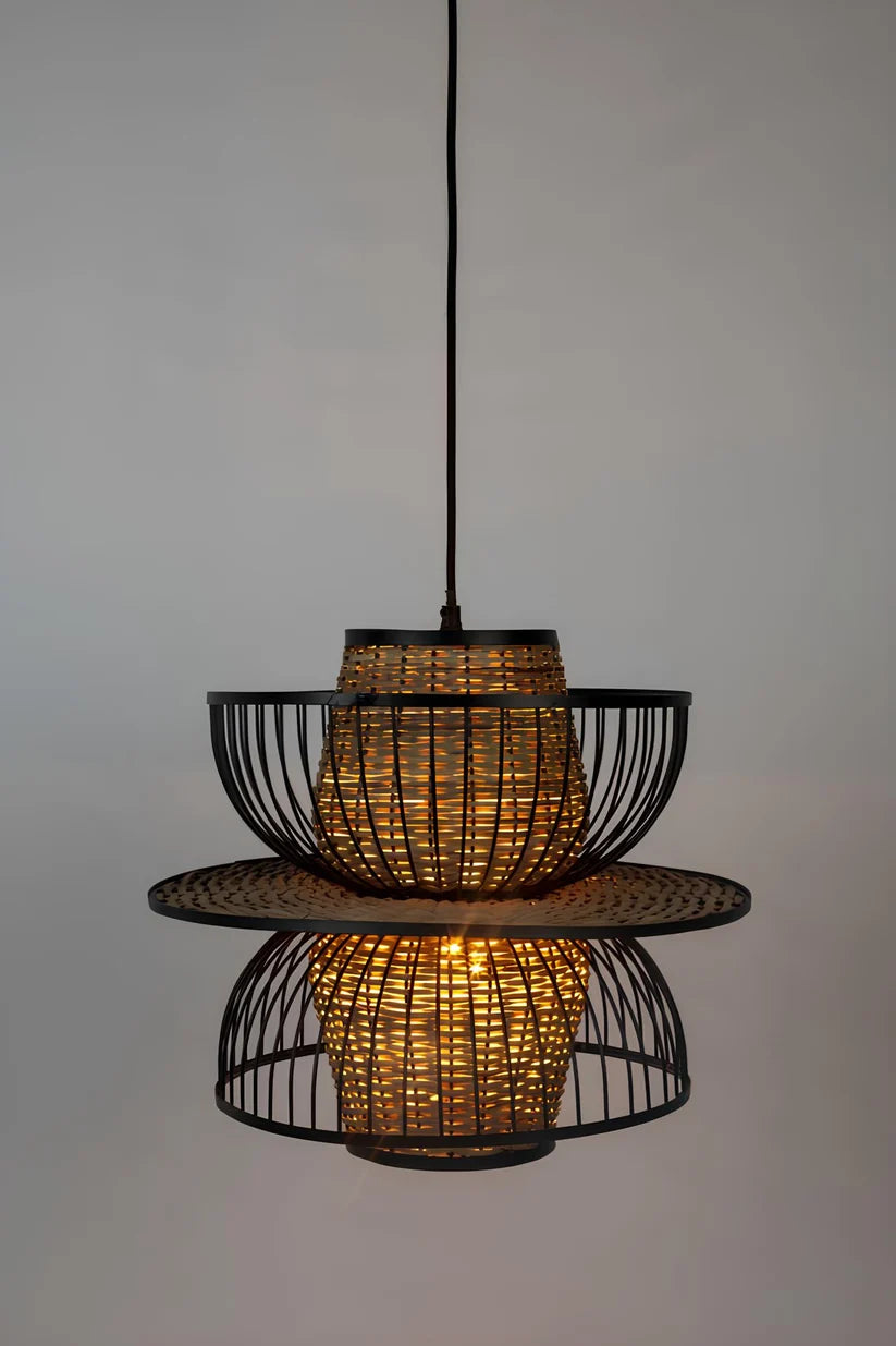 Rattan & Bamboo Hanging Light for Kitchen | Pendant Lamp - Rhydian