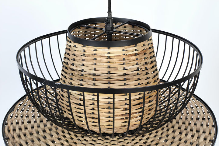 Rattan & Bamboo Hanging Light for Kitchen | Pendant Lamp - Rhydian