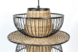 Rattan & Bamboo Hanging Light for Kitchen | Pendant Lamp - Rhydian