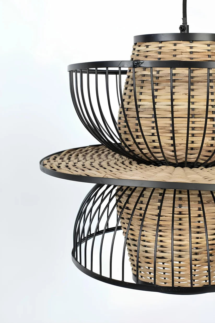 Rattan & Bamboo Hanging Light for Kitchen | Pendant Lamp - Rhydian
