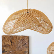 Bamboo Hanging Light for Dining Room | Cane Pendant Lamp - Sable