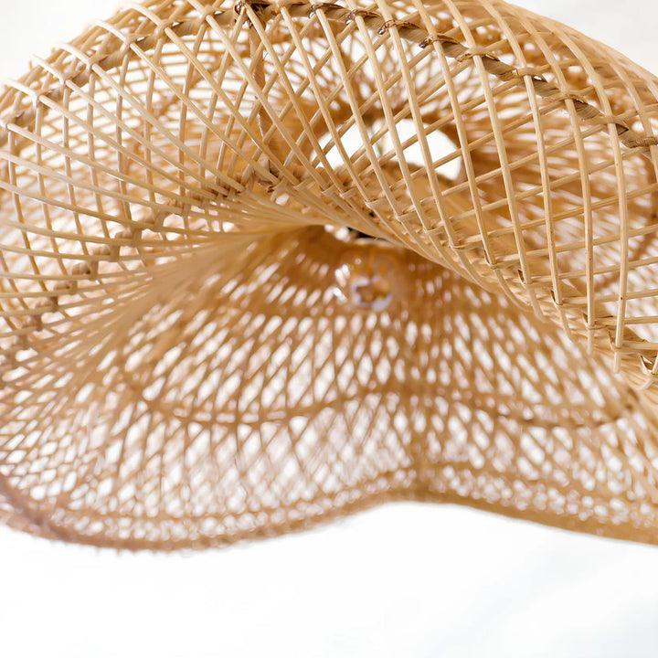 Bamboo Hanging Light for Dining Room | Cane Pendant Lamp - Sable