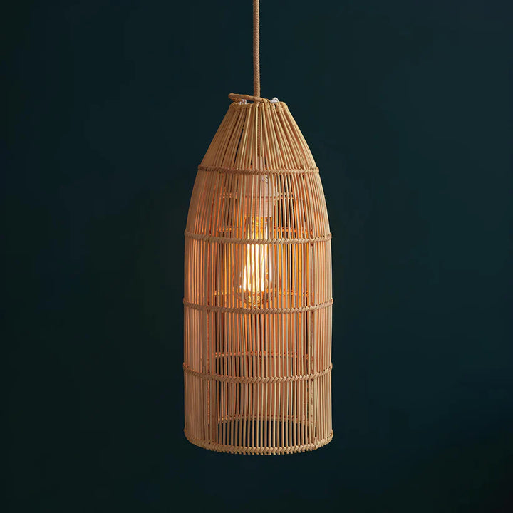 Bamboo Hanging Light for Hallway | Rattan Pendant Lamp - Brice