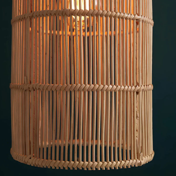 Bamboo Hanging Light for Hallway | Rattan Pendant Lamp - Brice