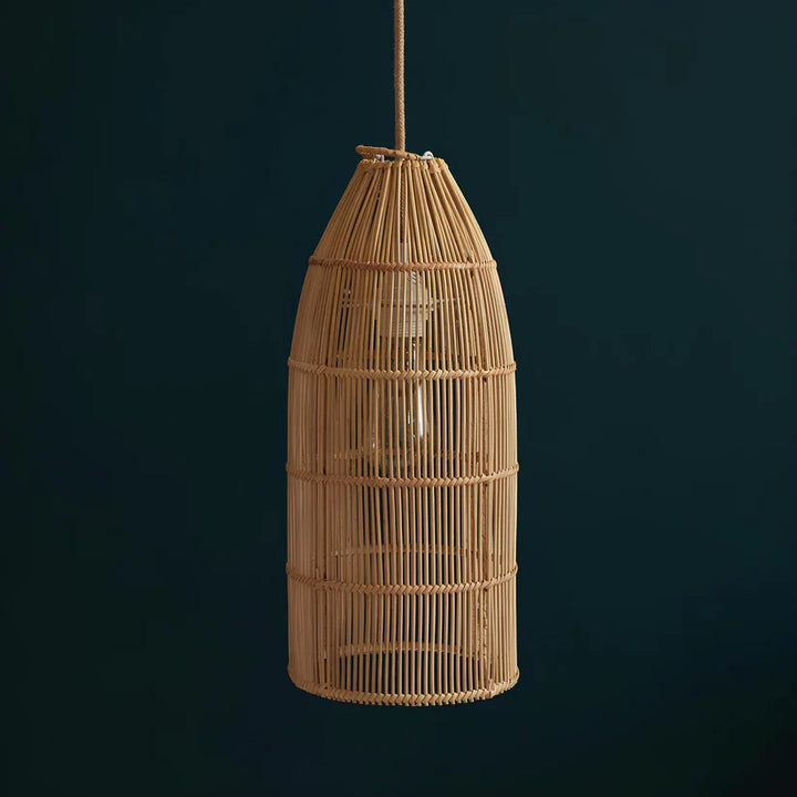 Bamboo Hanging Light for Hallway | Rattan Pendant Lamp - Brice