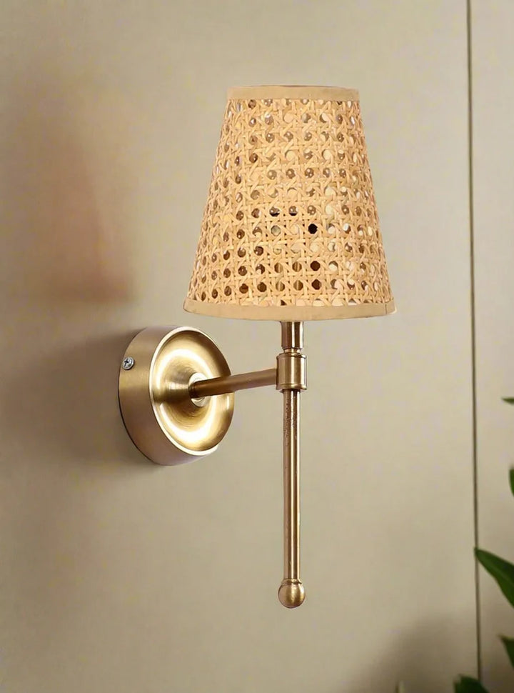 Bamboo Wall Sconce for Dining Room | Rattan Wall Light - Xylo