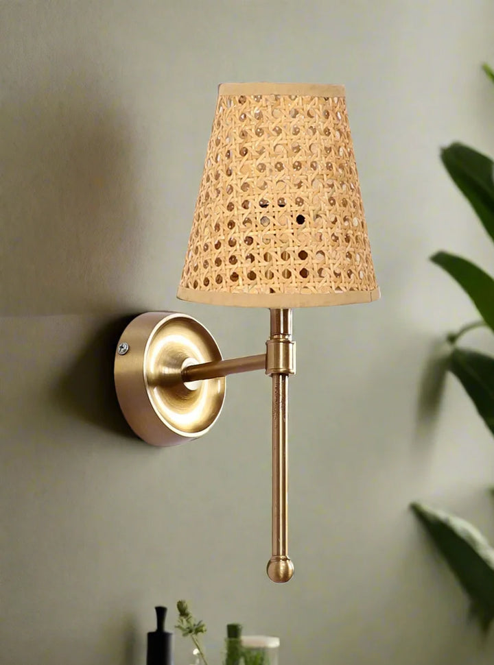 Bamboo Wall Sconce for Dining Room | Rattan Wall Light - Xylo