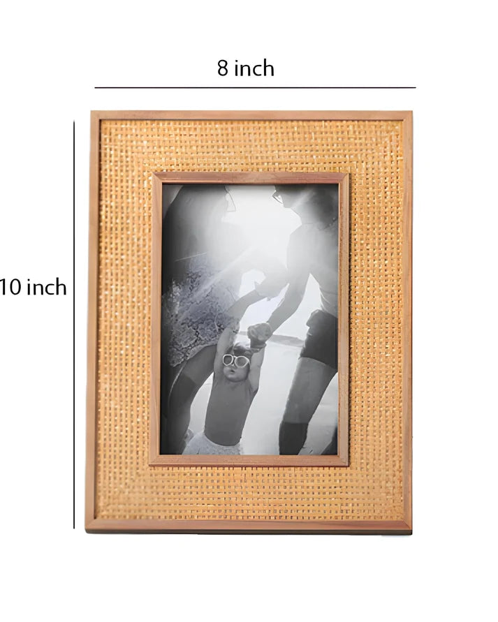 Rattan Photo Frame 4x6 Inch for Home - Anselm