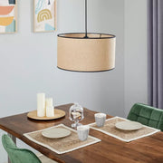 Jute Hanging Light for Bedroom | Natural Pendant Lamp - Pryce