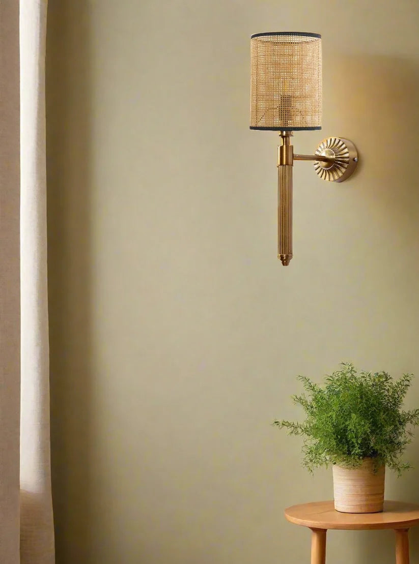 Wicker Wall Lamp for Dining Room | Rattan Wall Sconce - Xerionfield