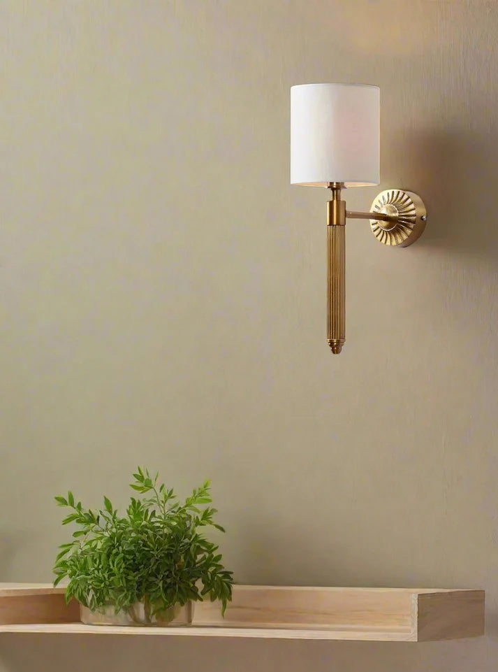Vintage Wall Sconce for Dining Room | Fabric Wall Light - Julia