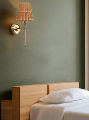 Wicker Wall Light for Hallway | Cane Wall Lamp - Catofordby