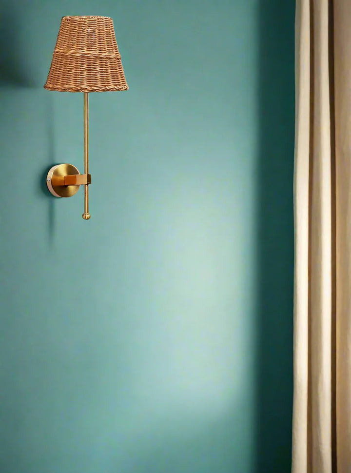 Cane Wall Lamp for Living Room | Bamboo Wall Light - Bram