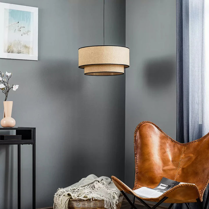 Jute Hanging Light for Living Room - Wynn