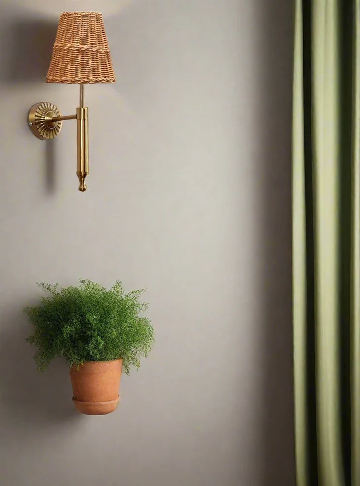 Rattan Wall Sconce for Kitchen | Wicker Wall Light - Steenholt