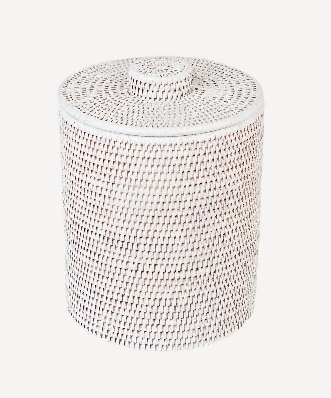 Rattan Laundry Basket with Lid Small for Bathroom - Quintess