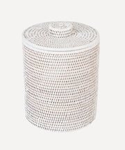Rattan Laundry Basket with Lid Small for Bathroom - Quintess