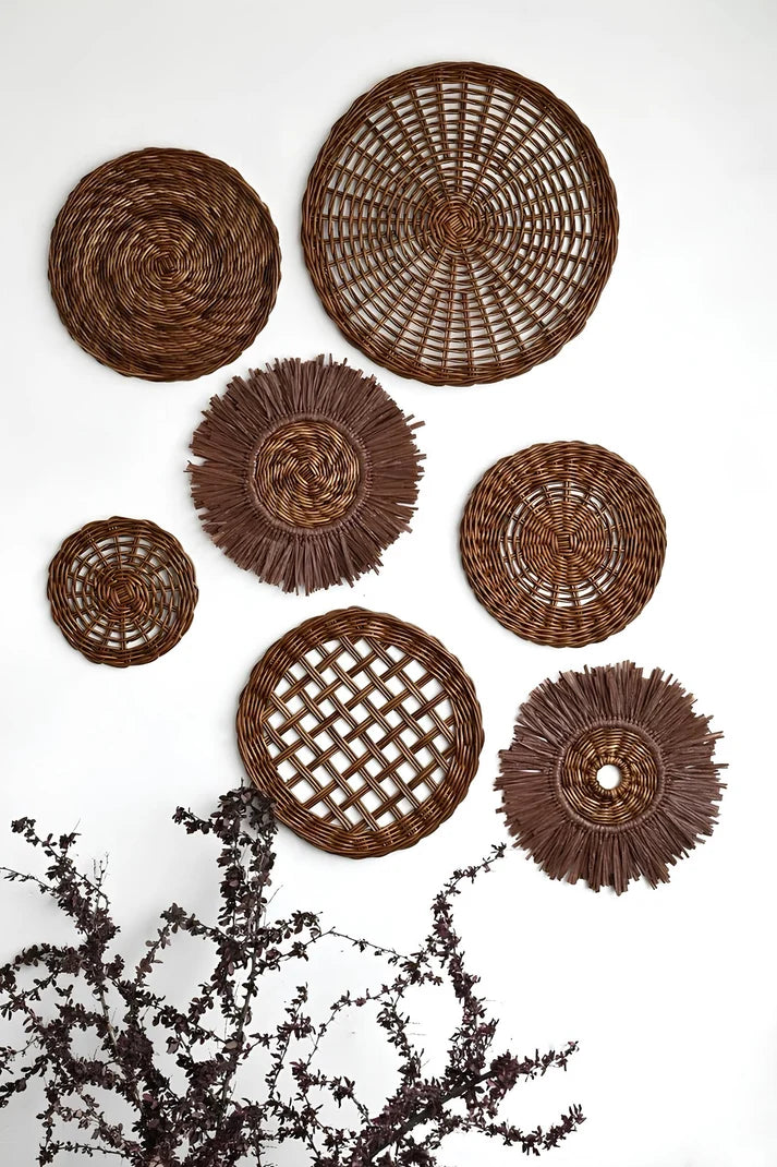 Rattan Wall Decor for Living Room - Caiusworth