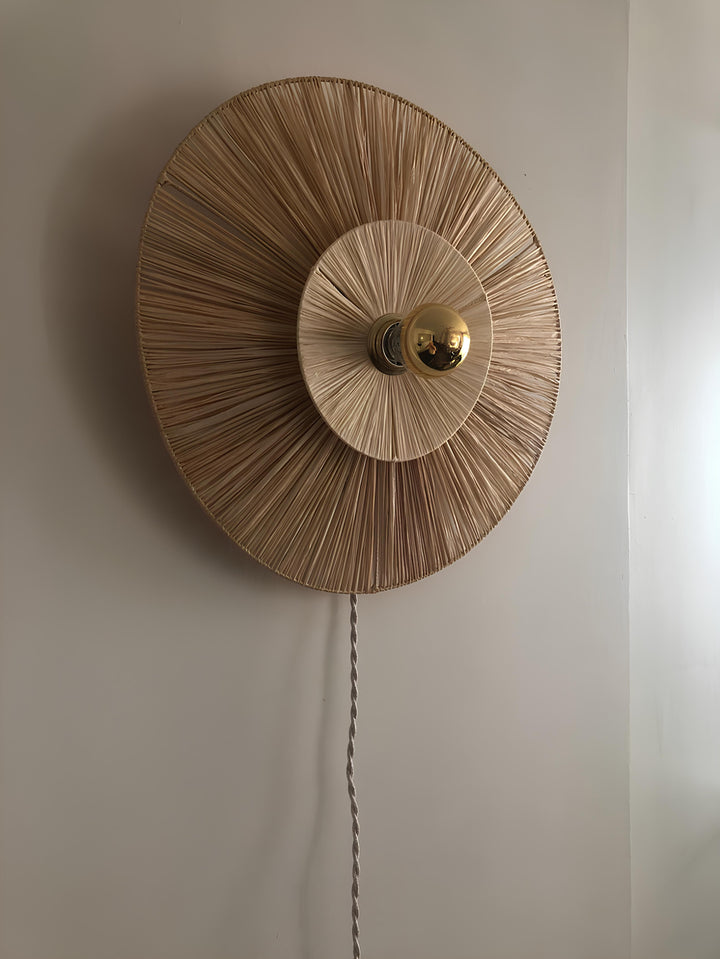 Jute Wall Light for Dining Room | Bamboo Wall Lamp - Iven