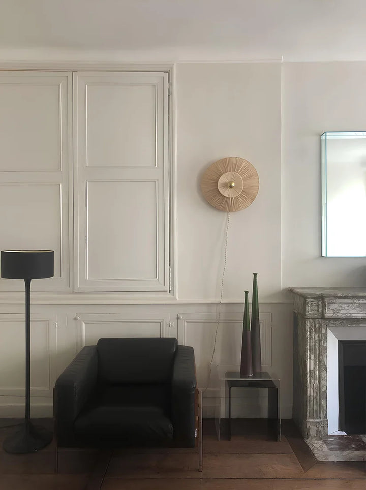 Jute Wall Light for Dining Room | Bamboo Wall Lamp - Iven